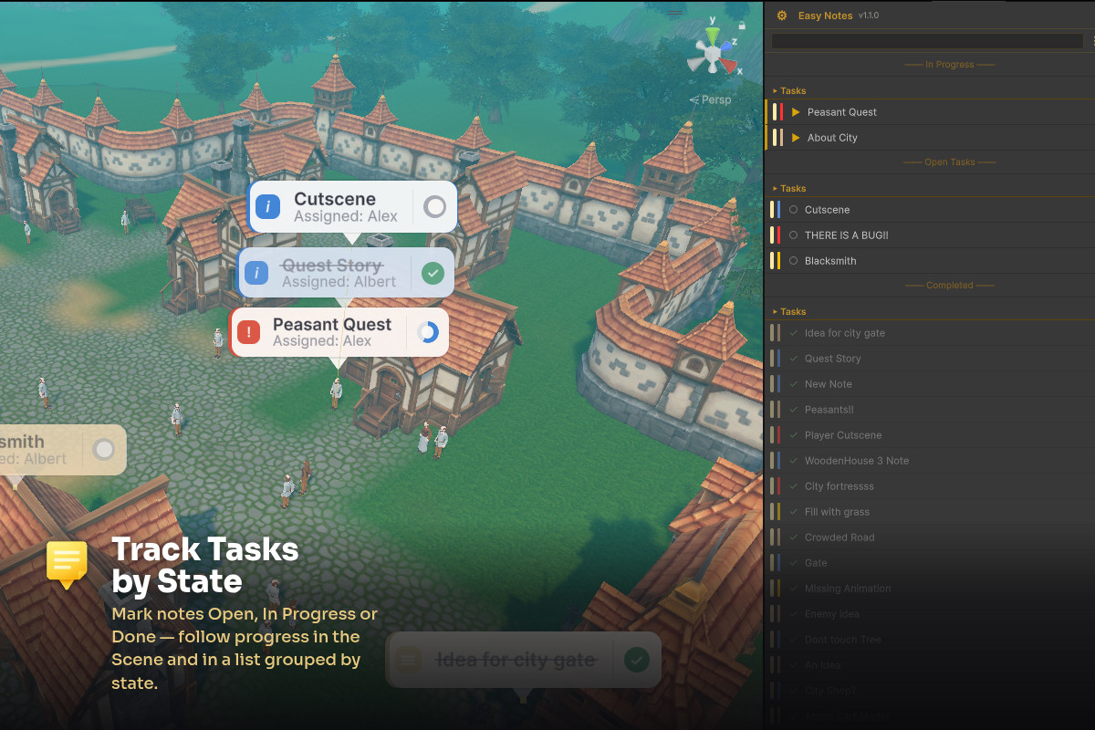 Easy Notes - Scene Notes, Tasks & Team Annotations