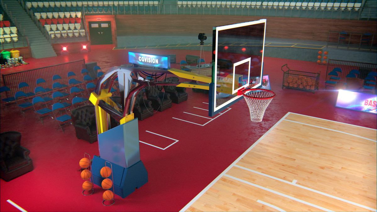 Basketball Arena Stadium Interior - Modular Environment 3D Level