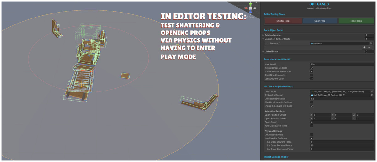 Stylized Interactive Prop System: Break, Open & Loot