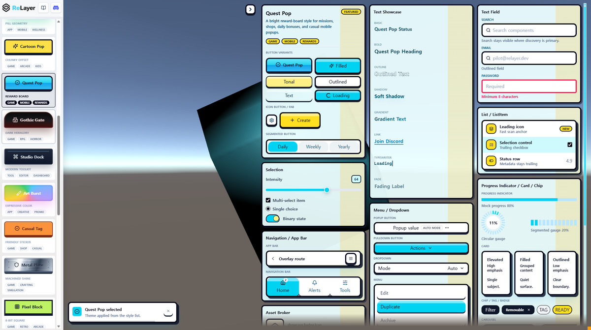 ReLayer - React UI Framework for Unity