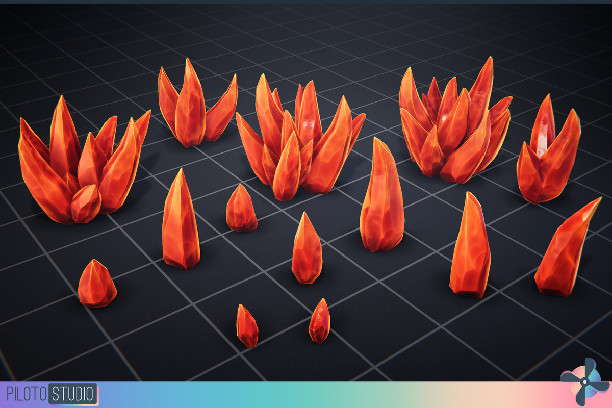 Stylized Crystals and Gems Megapack