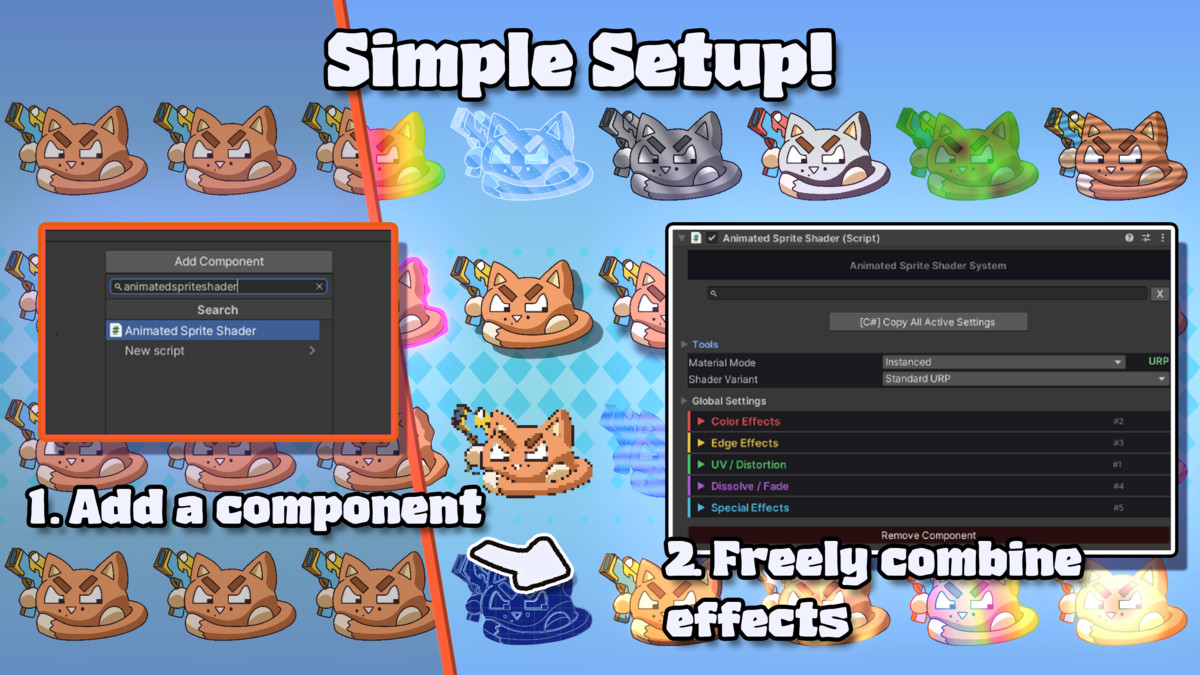 FlexiSprite: All-in-1 animated shaders