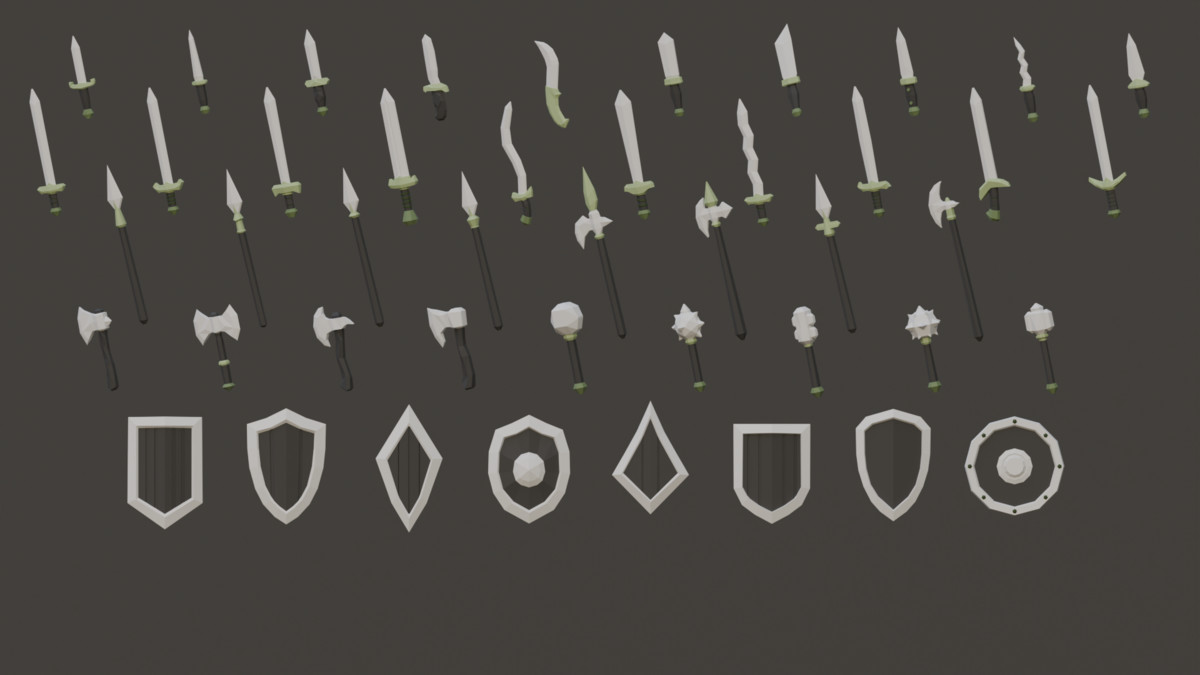 Fantasy Melee Weapons - Low Poly Pack