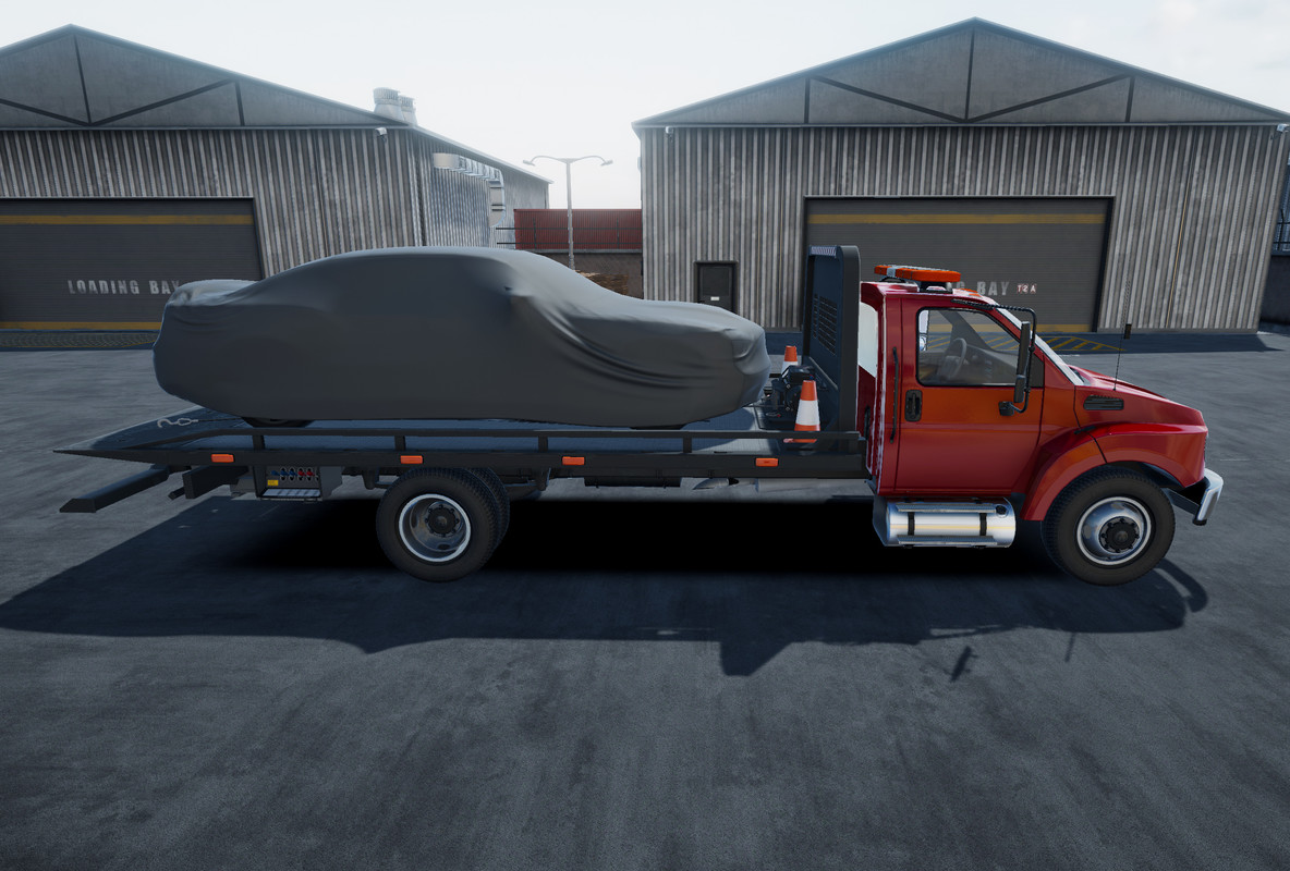 Rollback towing truck