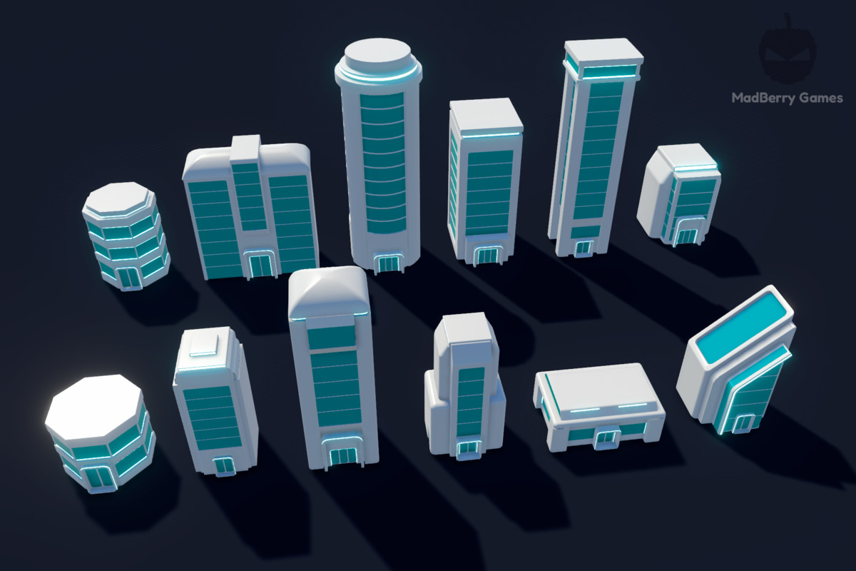 Utopian City Pack - Modular Futuristic Environment
