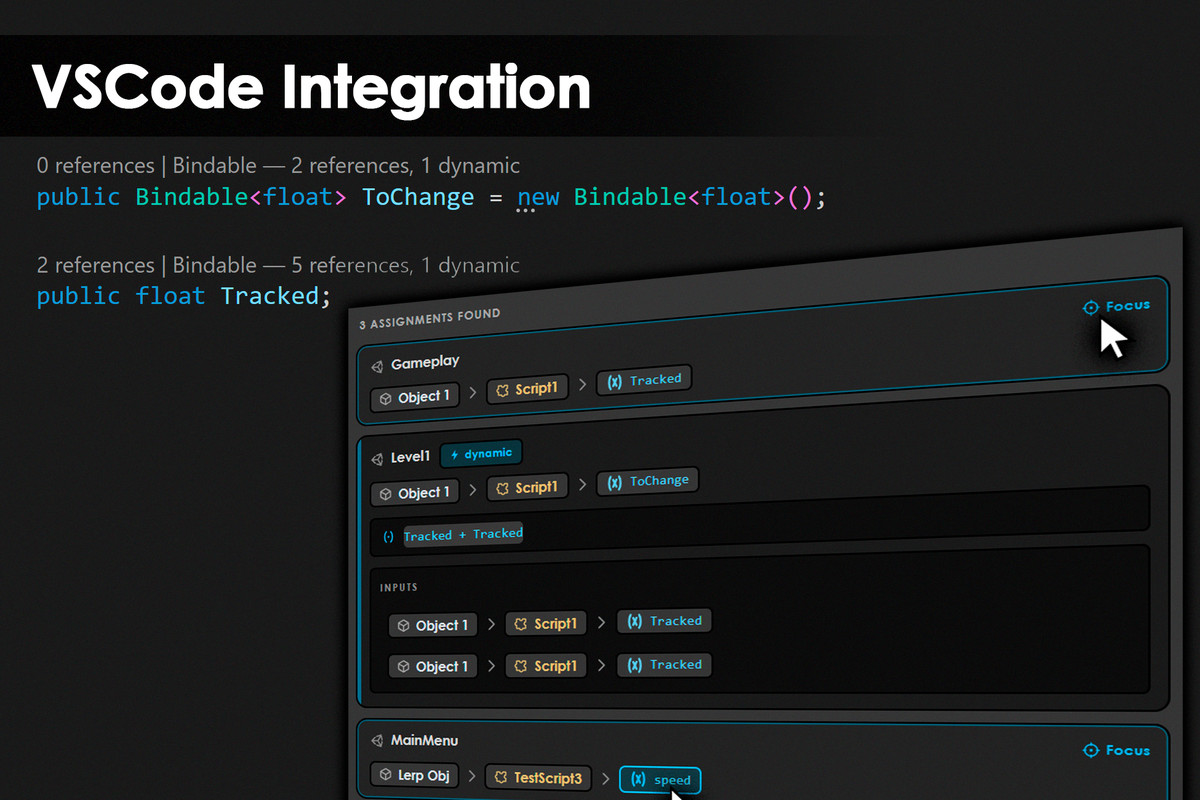 Bindables System - A Visual Variable Binding System for Unity