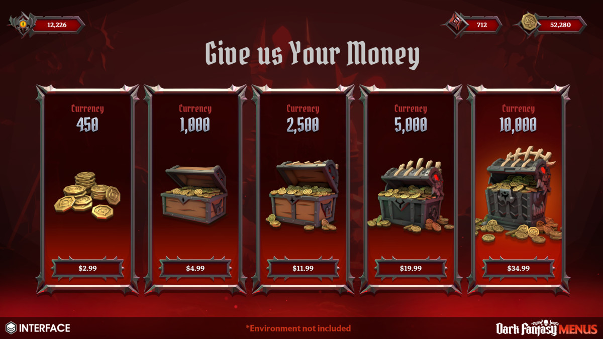 Dark Fantasy Menus - Synty INTERFACE - GUI, image 11