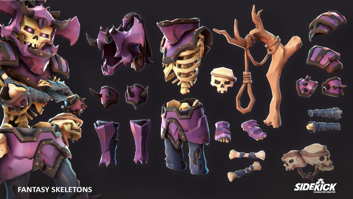 Fantasy Skeletons – Sidekick Modular Characters by Synty