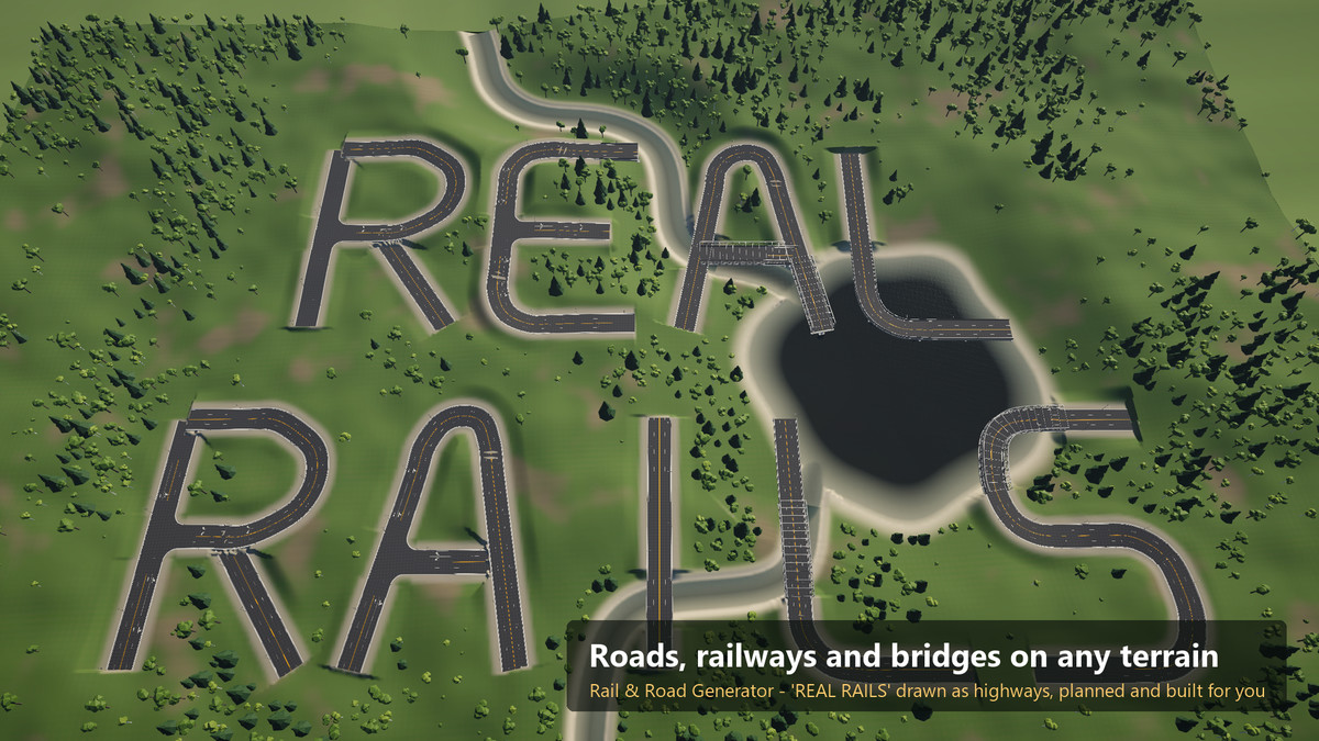 Real Roads & Tracks - Procedural Road, Railway & Roller Coaster Generator