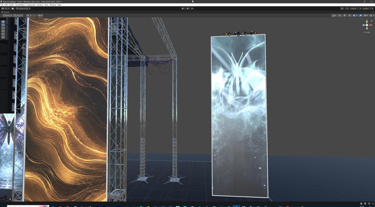 Big Butterfly Concert Arena Stage Venue Modular 3D Model