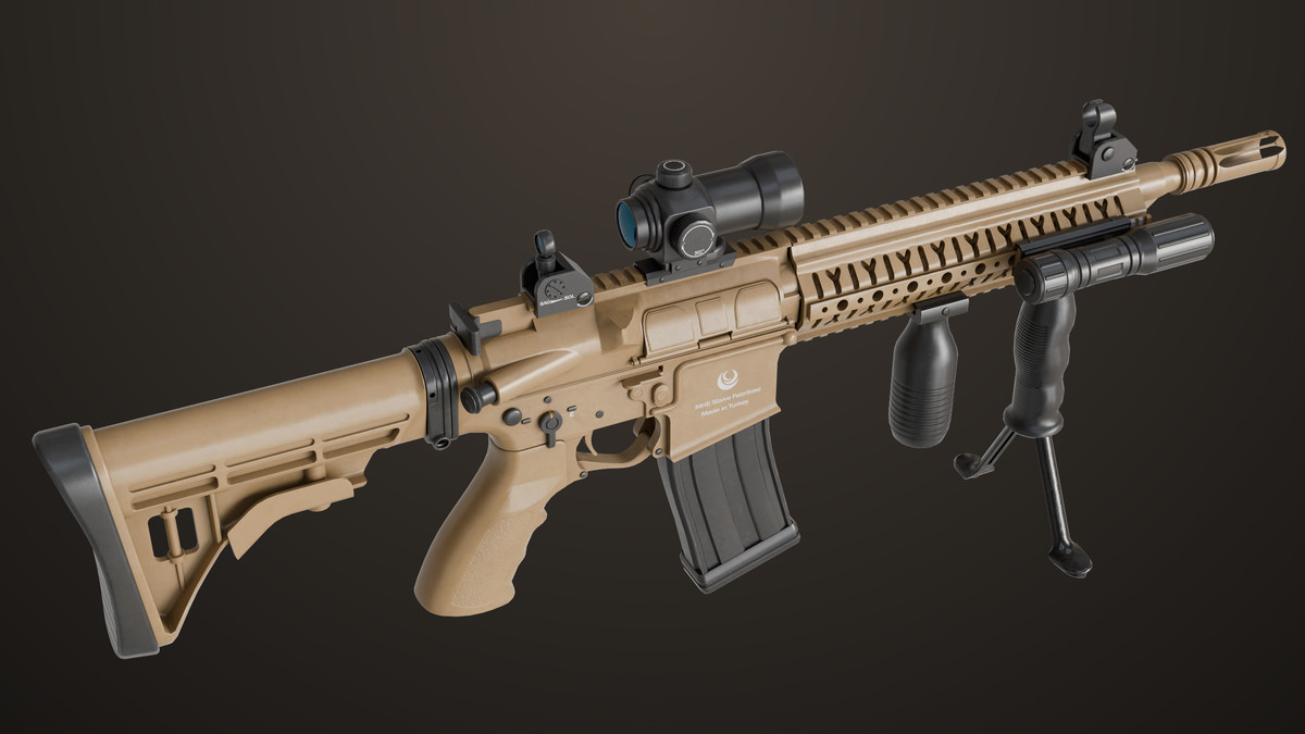 Machine Gun 17 Sandal URP HDRP Textures