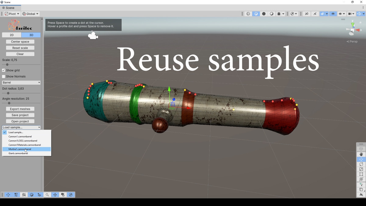 Procedural Cannon Barrel Generator