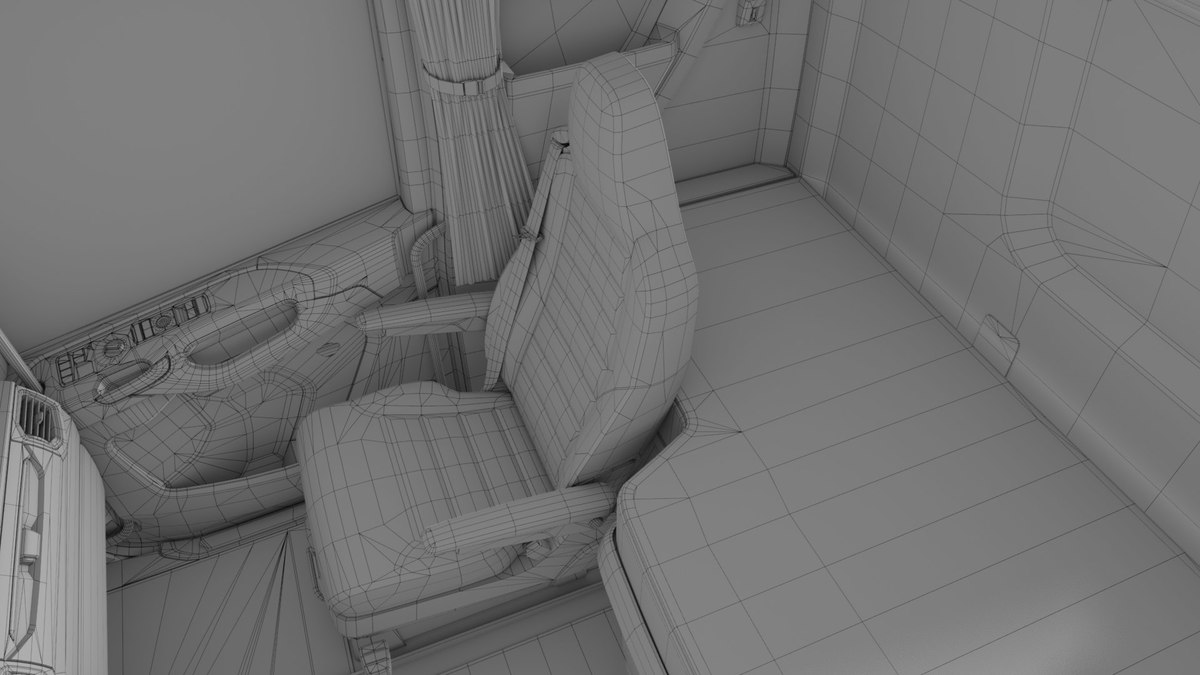 Heavy Truck Chassis 06 Interior URP HDRP Textures