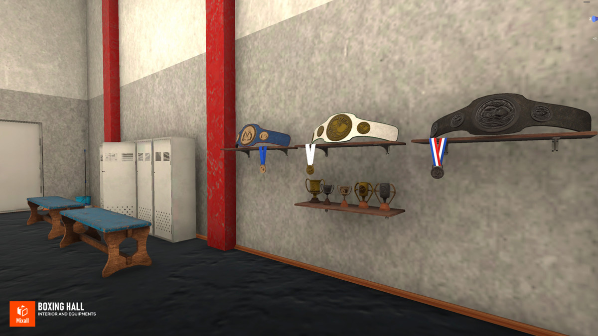 Boxing hall - interior and equipments