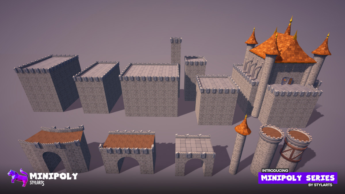 Minipoly Series - Mythic Castle ( Stylized Lowpoly Environment )