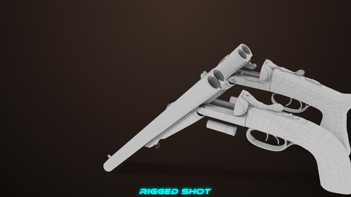 Small Medium Shotgun Black Single Mat URP HDRP Textures