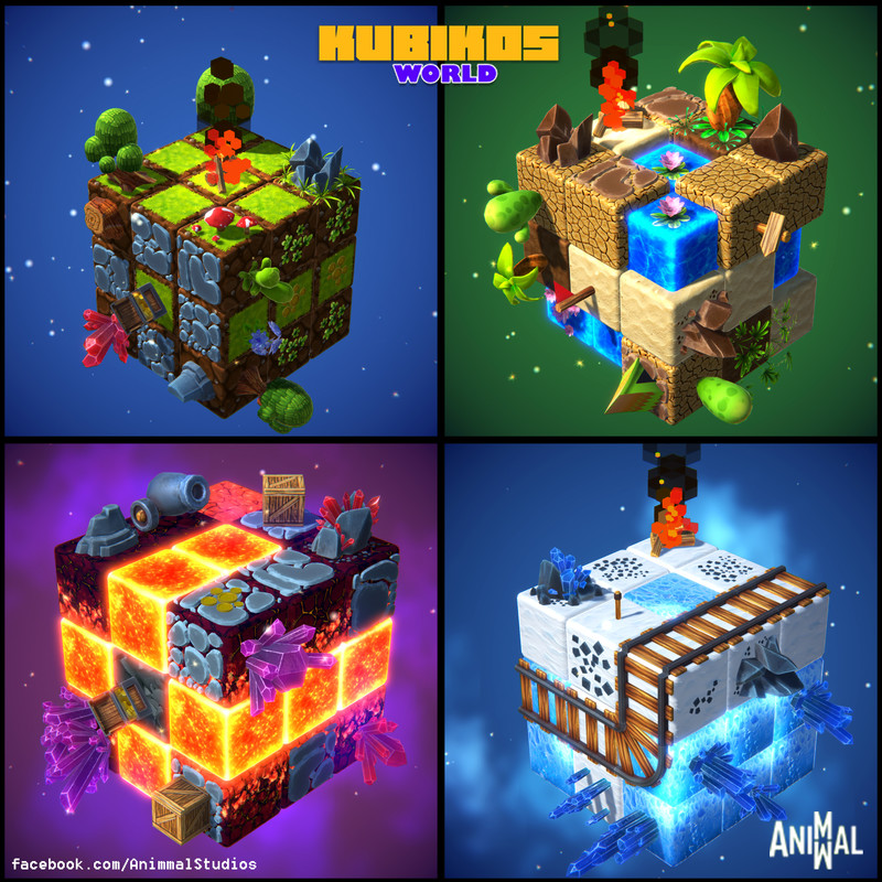 KUBIKOS Ultimate Bundle – Stylized Cube Worlds & Characters