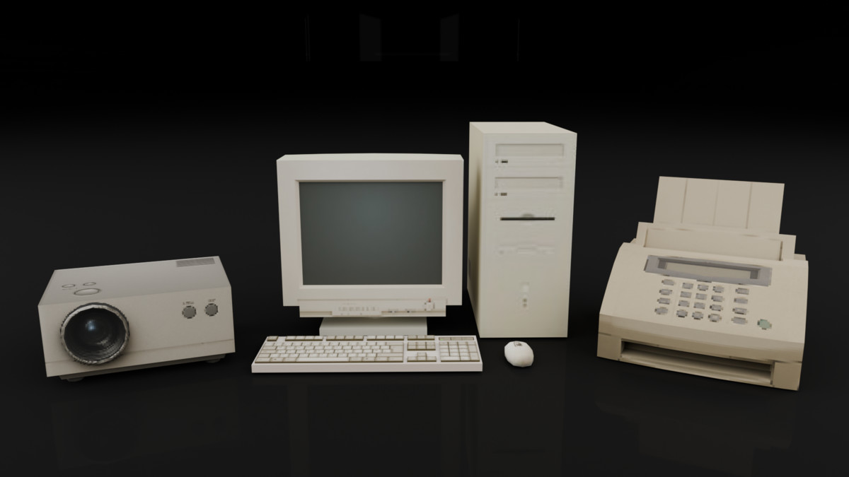 Retro Electronics Pack – 24 Vintage Props (Lowpoly / PSX Ready)