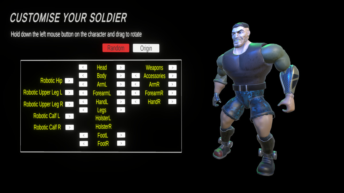 Modular Military & Cyborg Customization System (URP)
