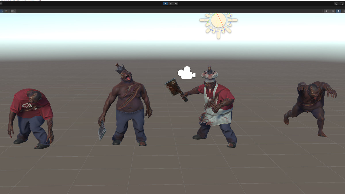 Zombie Chef with a Kitchen Axe | Character Enemy Mobs