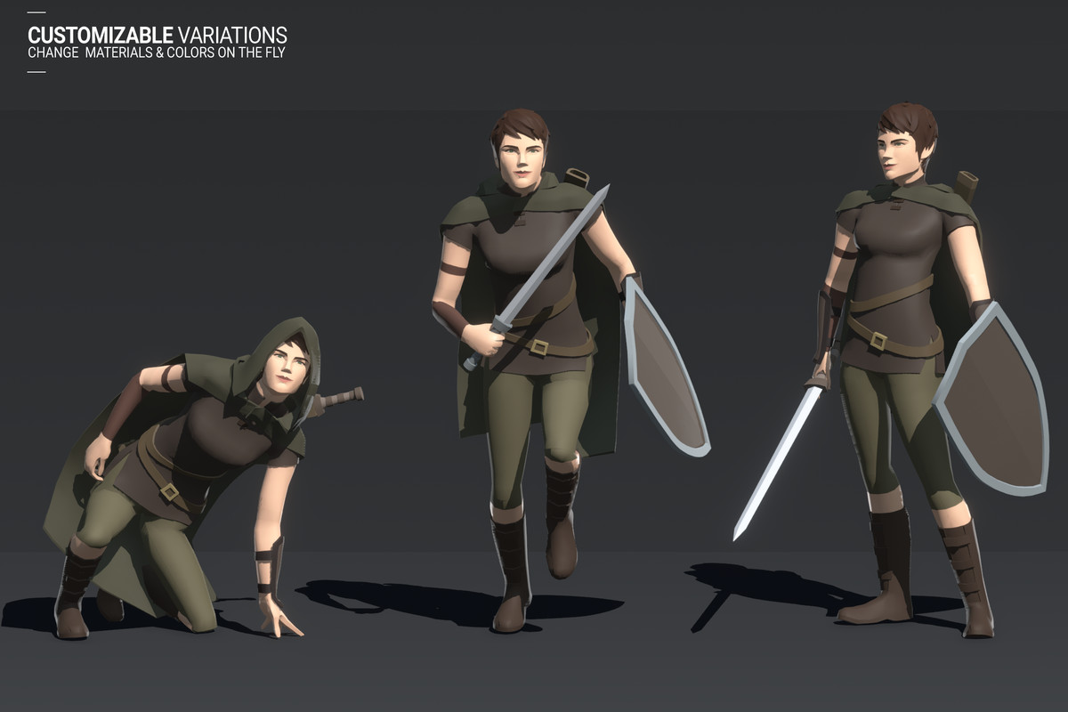 Polyquest Heroes: Warrior I Huntress