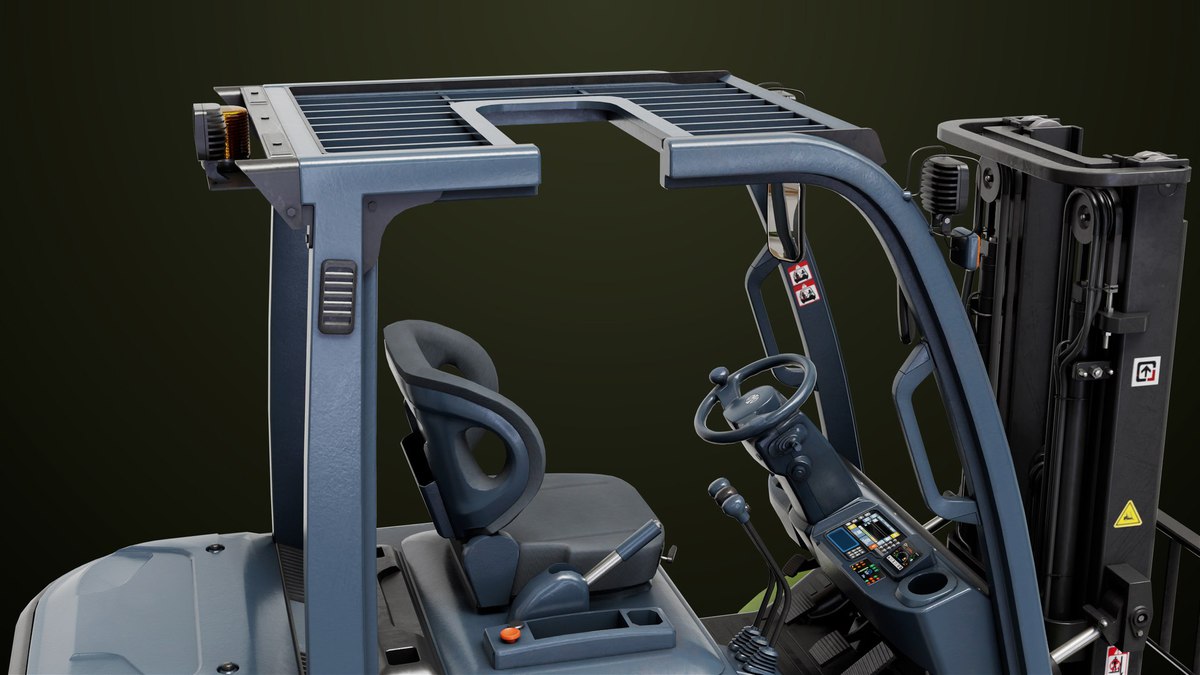 Forklift Truck03 Green URP HDRP Textures