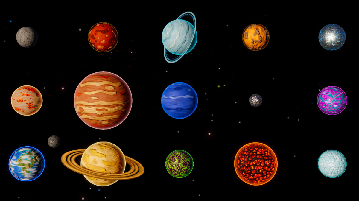 16 Stylized Planets Pack
