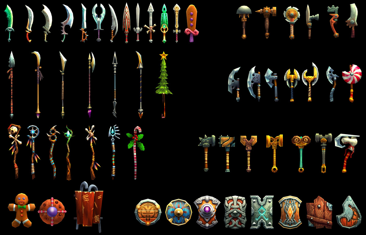 Handpainted 1: Weapons & Shields Pack