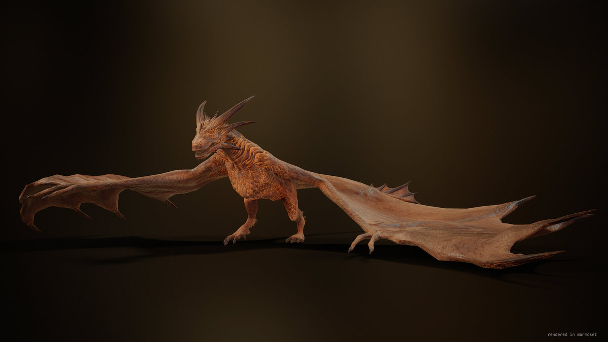 Fire breathing Wyvern