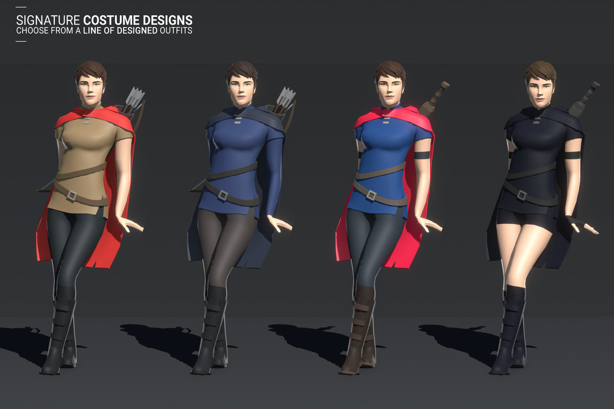 Polyquest Heroes: Warrior I Huntress