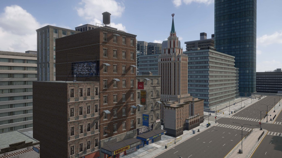 Full Game Ready City Pack Modular Low Poly Urban Environment Low-poly 3D model
