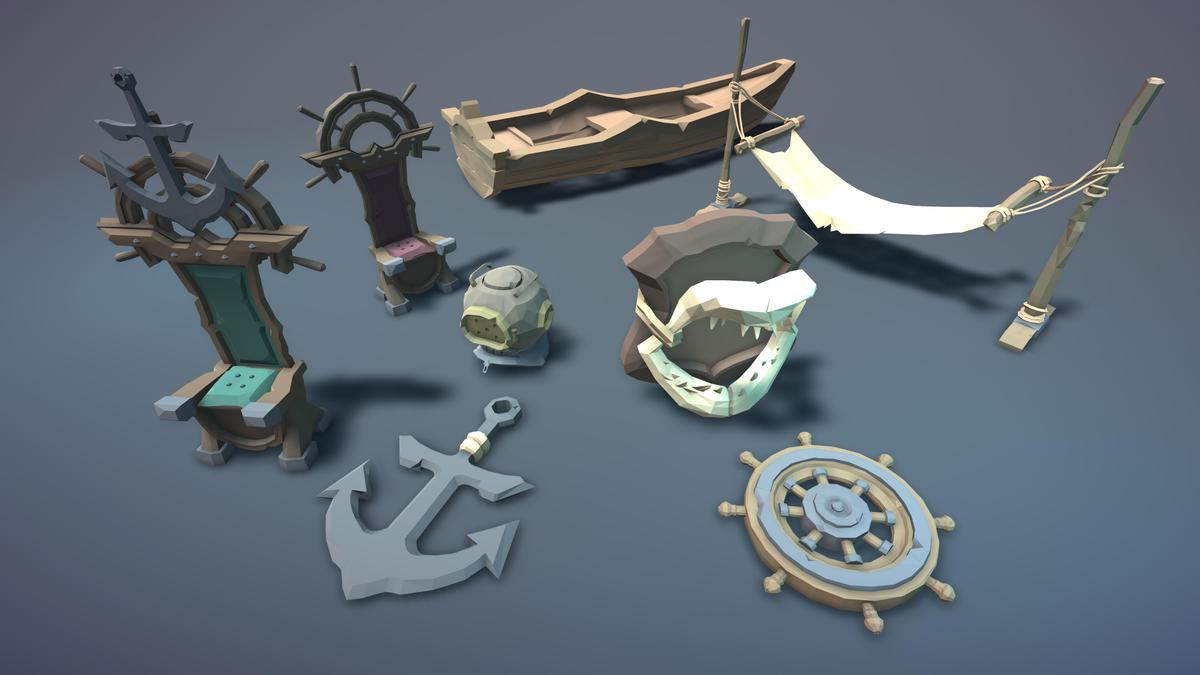 STYLIZED Fantasy Fisherman's Shack - Low Poly 3D Pack