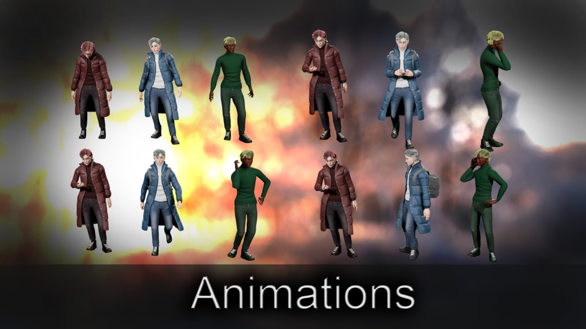 Winter Student Man – Modular Game Character