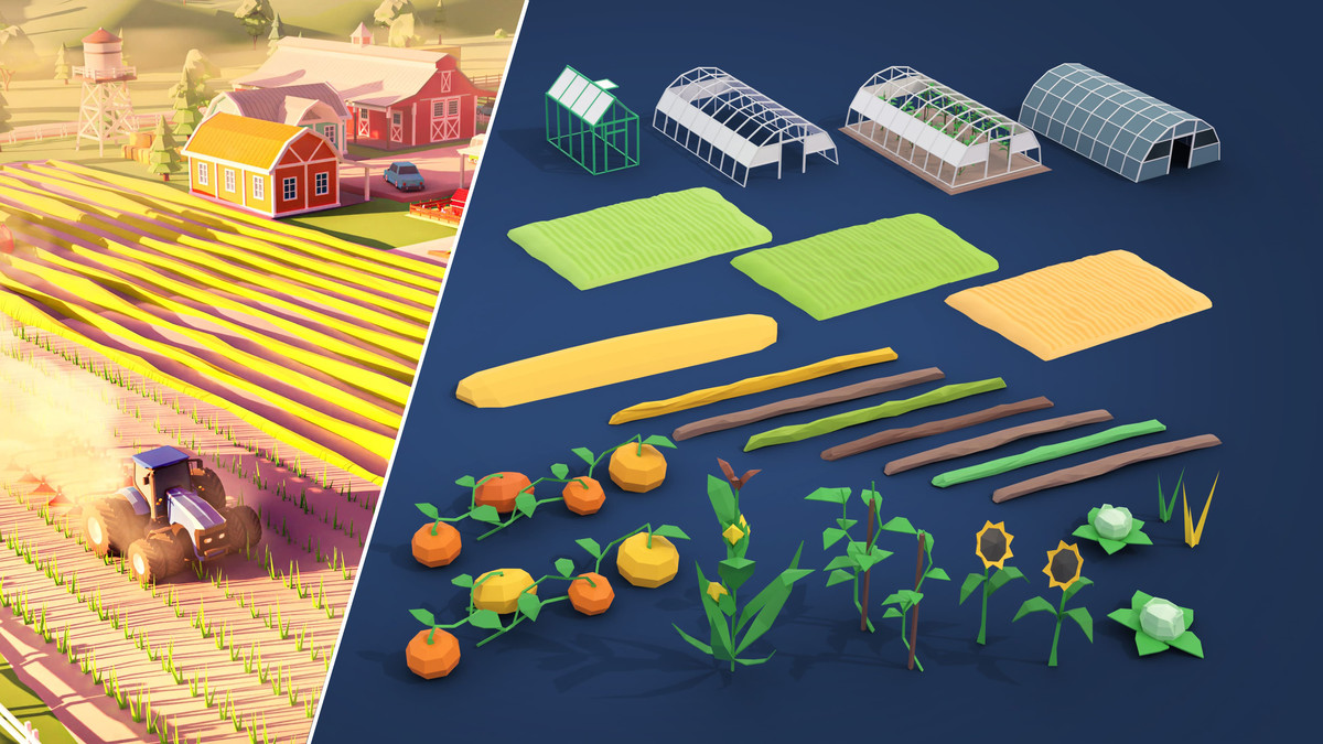 Farm - Low Poly 3D Models Pack