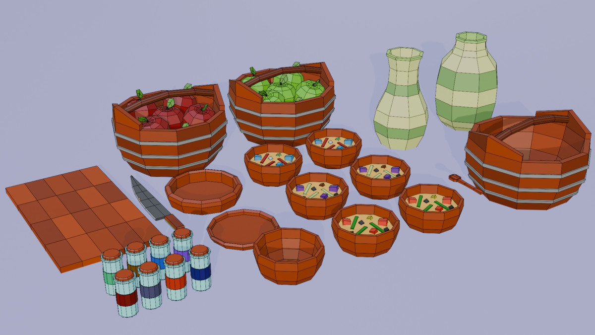 Survival Food Pack – Low Poly Assets