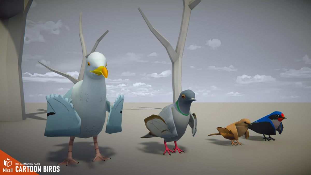 Animals pack - birds, reptiles and others