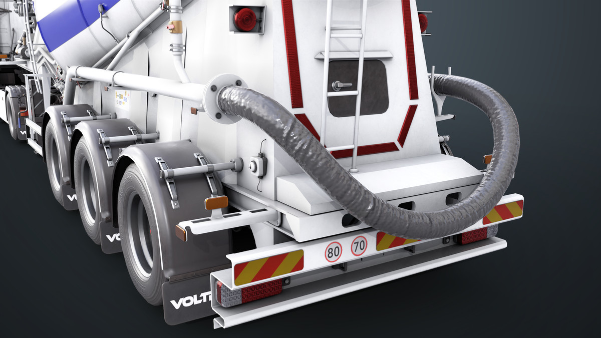 Chassis06 Cement Trailer 01 White URP HDRP Textures