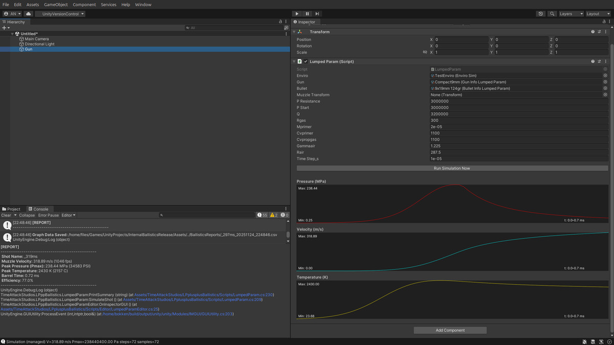LP++: Realistic Internal Ballistics Solver (Thermodynamics)