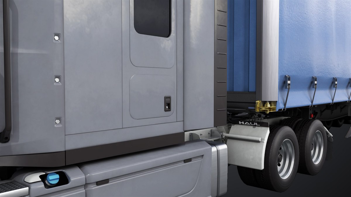 Heavy Truck 05 Curtainsider Trailer URP HDRP Textures