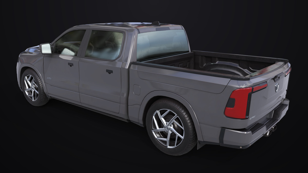 Pickup Truck 03 Grey and White URP HDRP Textures