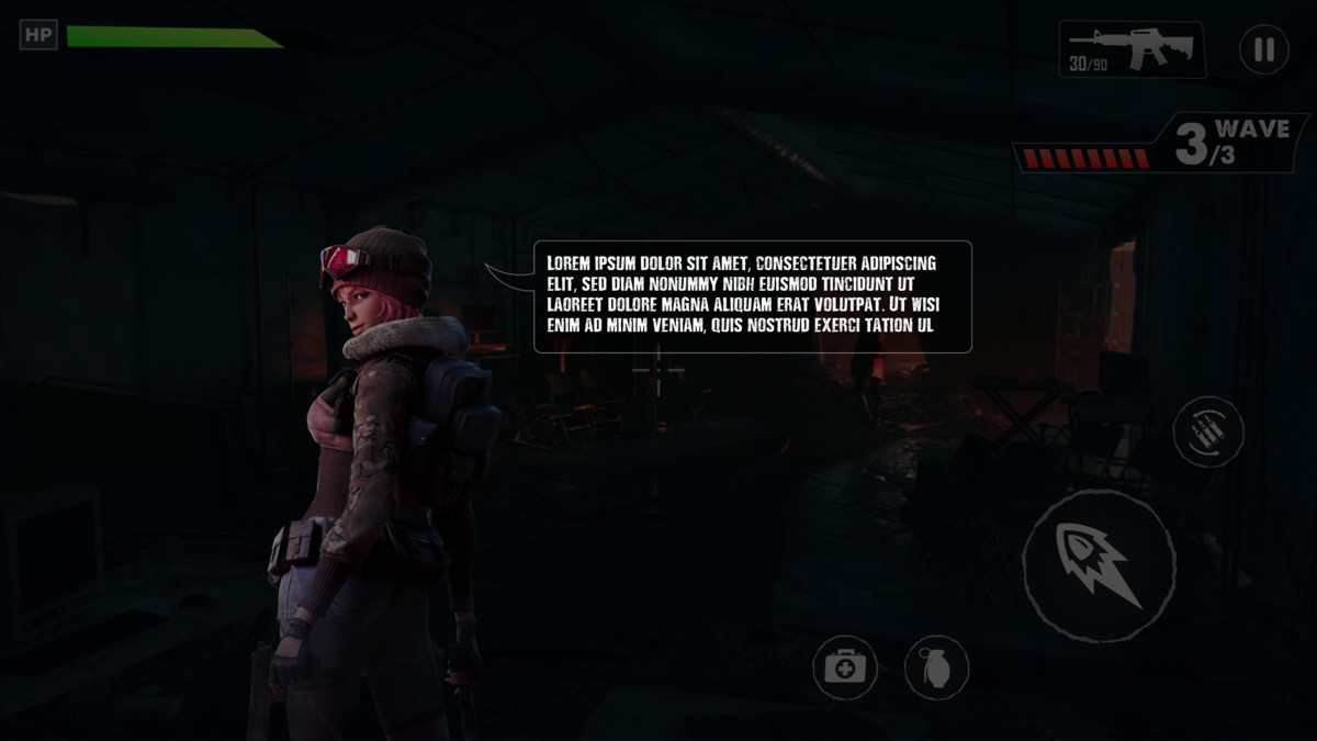 Zombie FPS Shooter Game GUI - Survival & Action HUD Pack