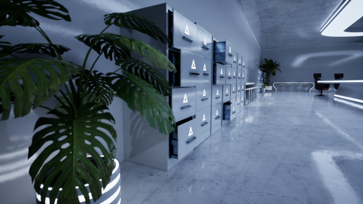 Futuristic Conference Room – Sci-Fi interior meeting hub