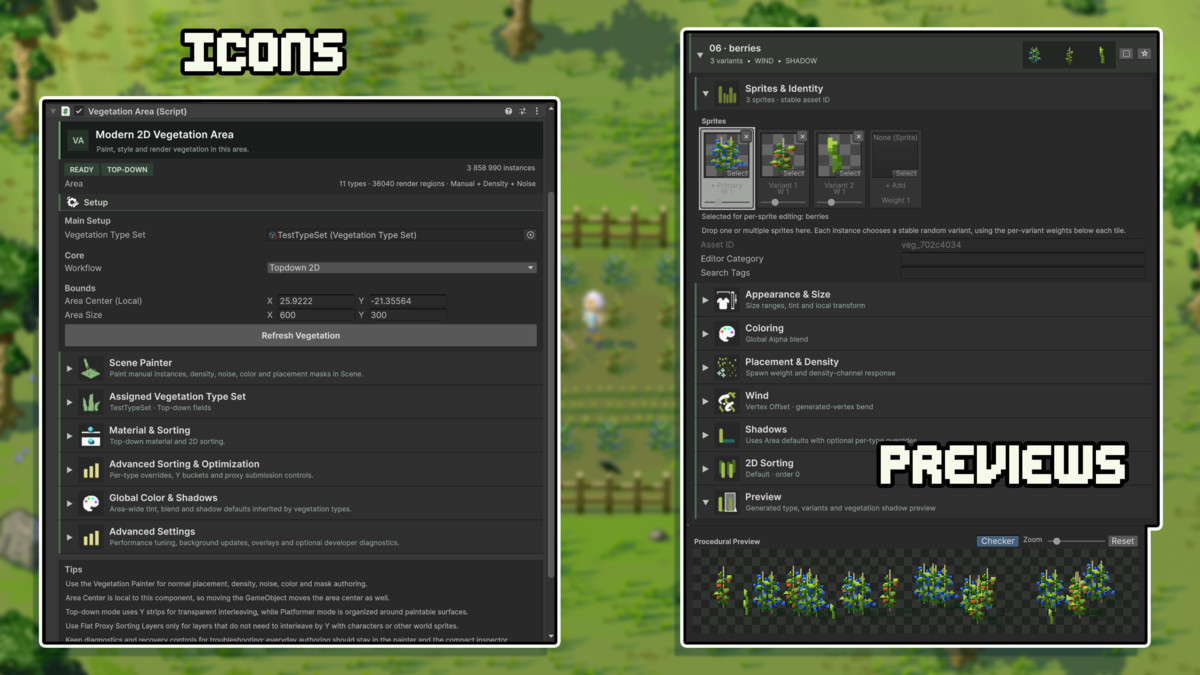 Modern 2D/2.5D Vegetation