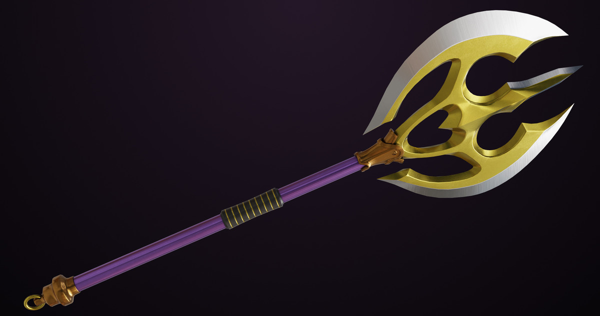 Battle Axe 06 Gold URP HDRP Textures