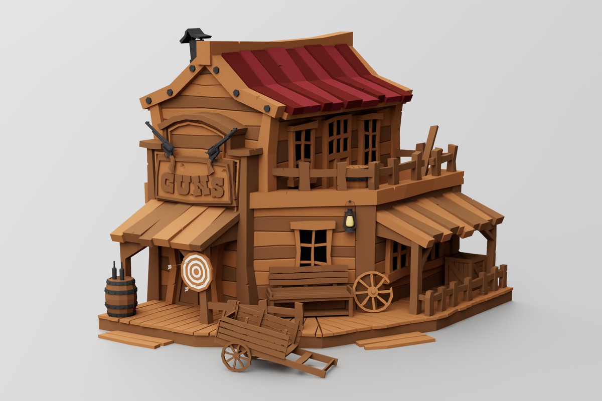 12 Wild West Buildings Pack