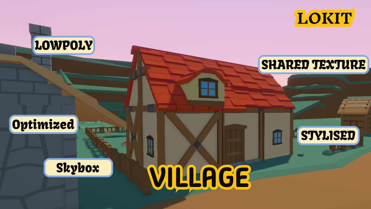 LOKIT: Stylized Medieval Village 200+ Low Poly Assets