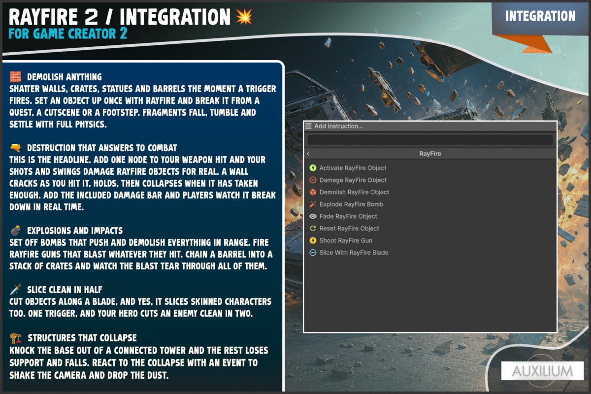 RayFire 2 Integration for Game Creator 2