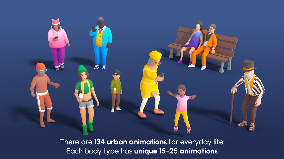 City Characters Mini - Low Poly Animated Pack