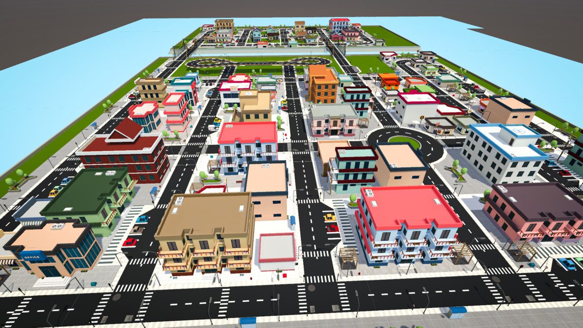 Low poly Modular city and Vehicle Pack