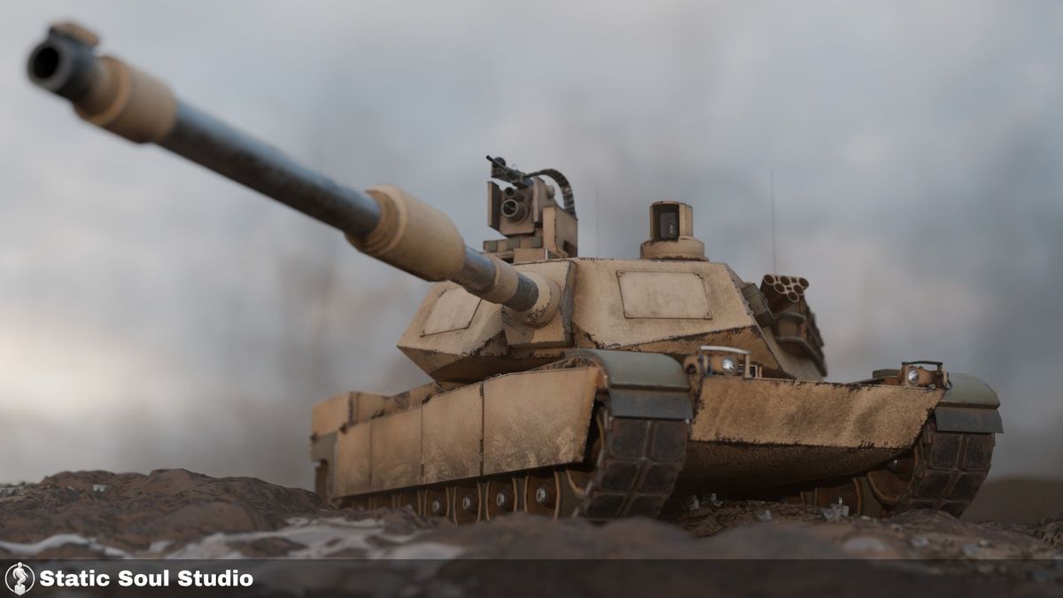 M1A2 Abrams Battle Tank Pack ( 8 Skin Design , Customizable Pieces , Optimized )